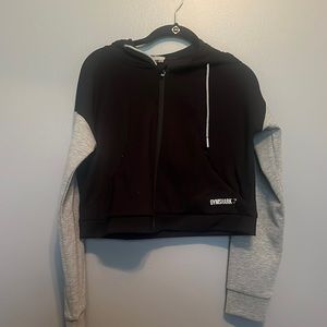 GYMSHARK CROP ZIP UP SWEATSHIRT